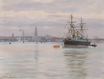 Steamer at Anchor by Stefanie von Strechine